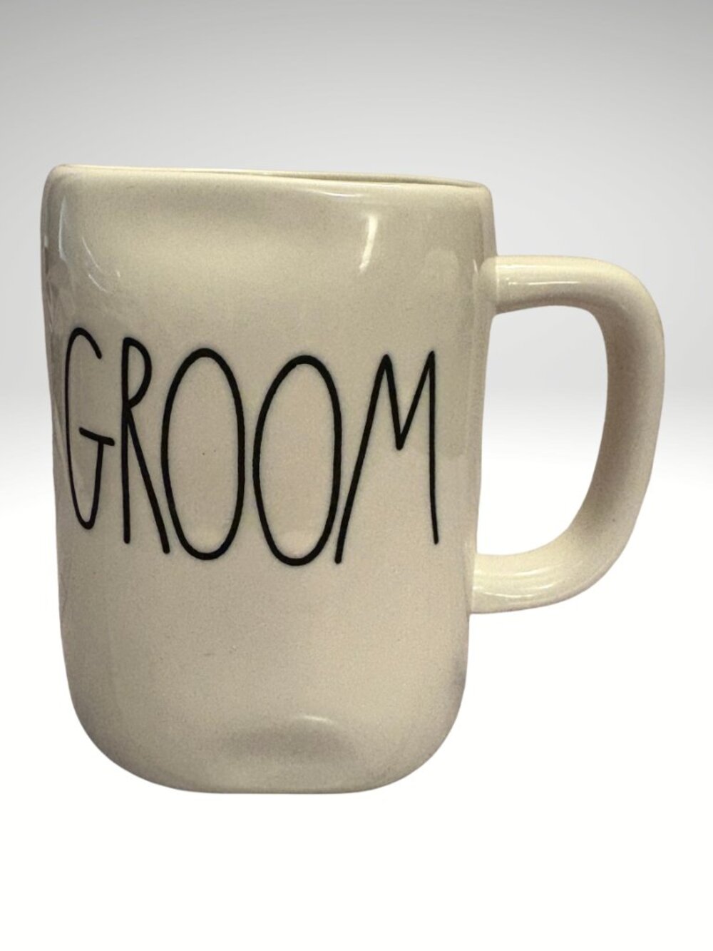 Rae Dunn GROOM Coffee Mug Artisan Collection Wedding Gift White (SKU:221MI)